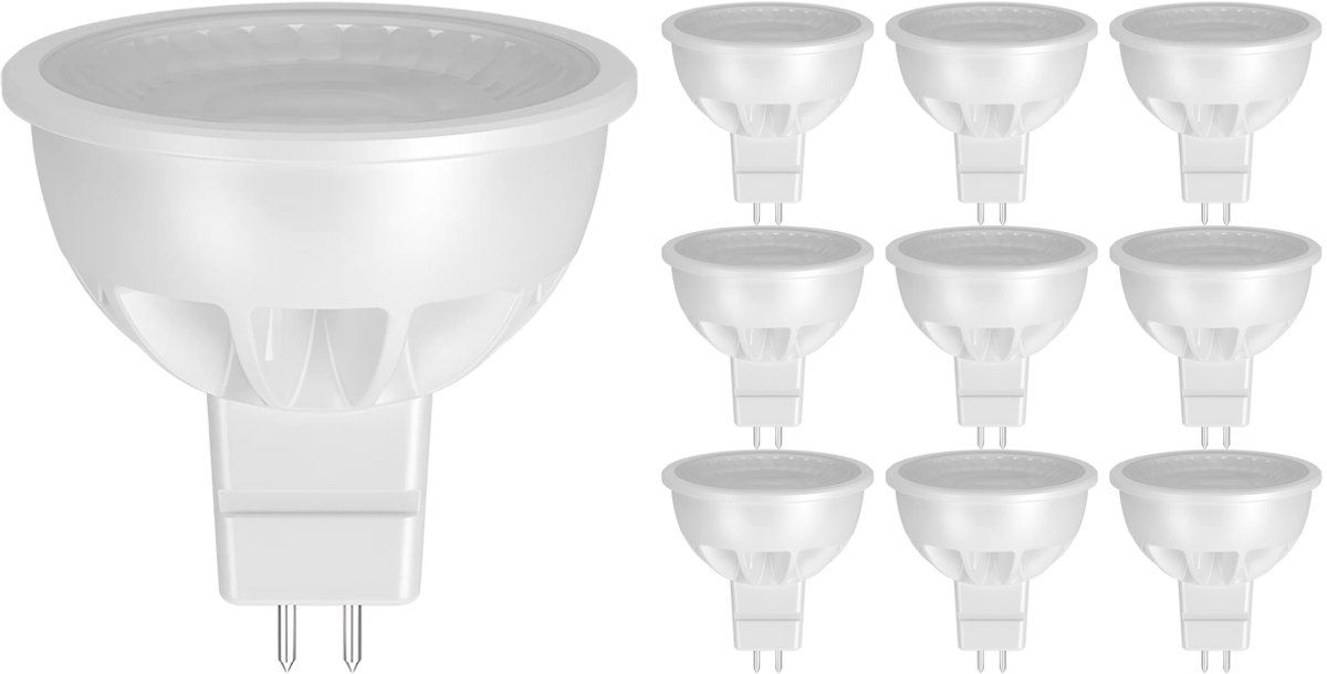 LED Spot 12V 10 Stuks - Kingtron - GU5.3 MR16 Fitting - 4.5W 420lm 38D - 865 Helder/Koud 6500K | Vervangt 50W