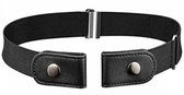 Gespvrije Riem - Broeken - Unisex - Elastische Riem - Zonder Gesp - Zwart