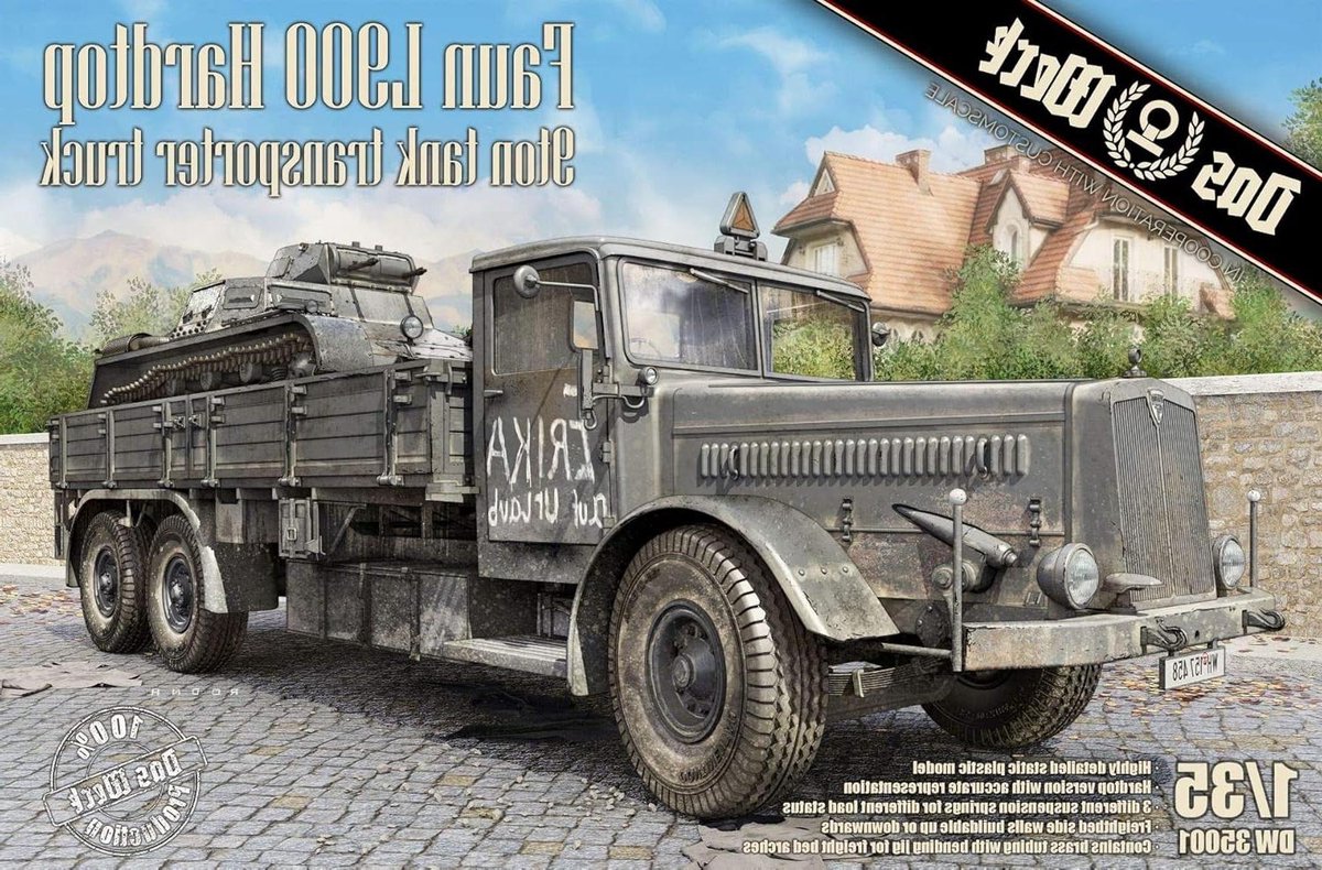Modelbouwset Vrachtwagen - Legervoertuig Kit - Gedetailleerd Bouwen - Hardtop Optie - Schaal 1:35 - Grijs