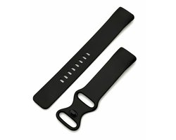 Geschikt voor Fitbit Charge 5 / 6 – Siliconen Bandje Maat L – Sport Horlogebandje – Zwart