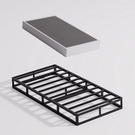 Boxspring en Cover Set - Bedbodem Fundering - Stille Ondersteuning Matras - Geluidsvrije Constructie - 190 x 96 cm