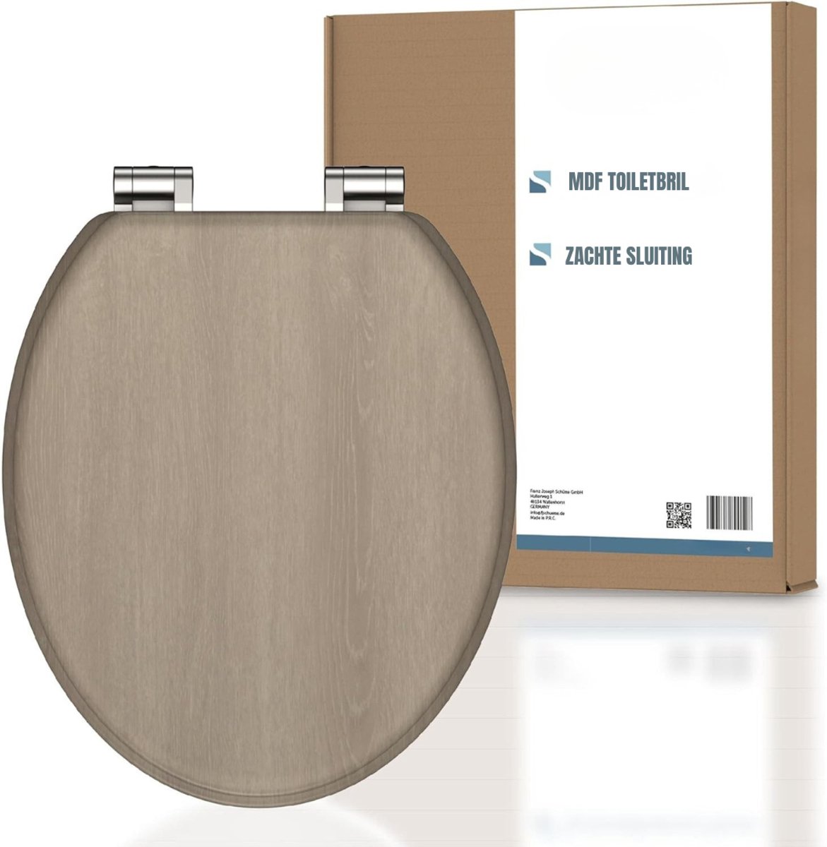 Nexvo® WC Bril met Print - WC Bril -Bruin - ‎44cm x 38cm x 3cm