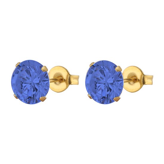 Blomdahl titanium knopoorbellen met zirconia – 6 mm – Staartjes en Strikjes