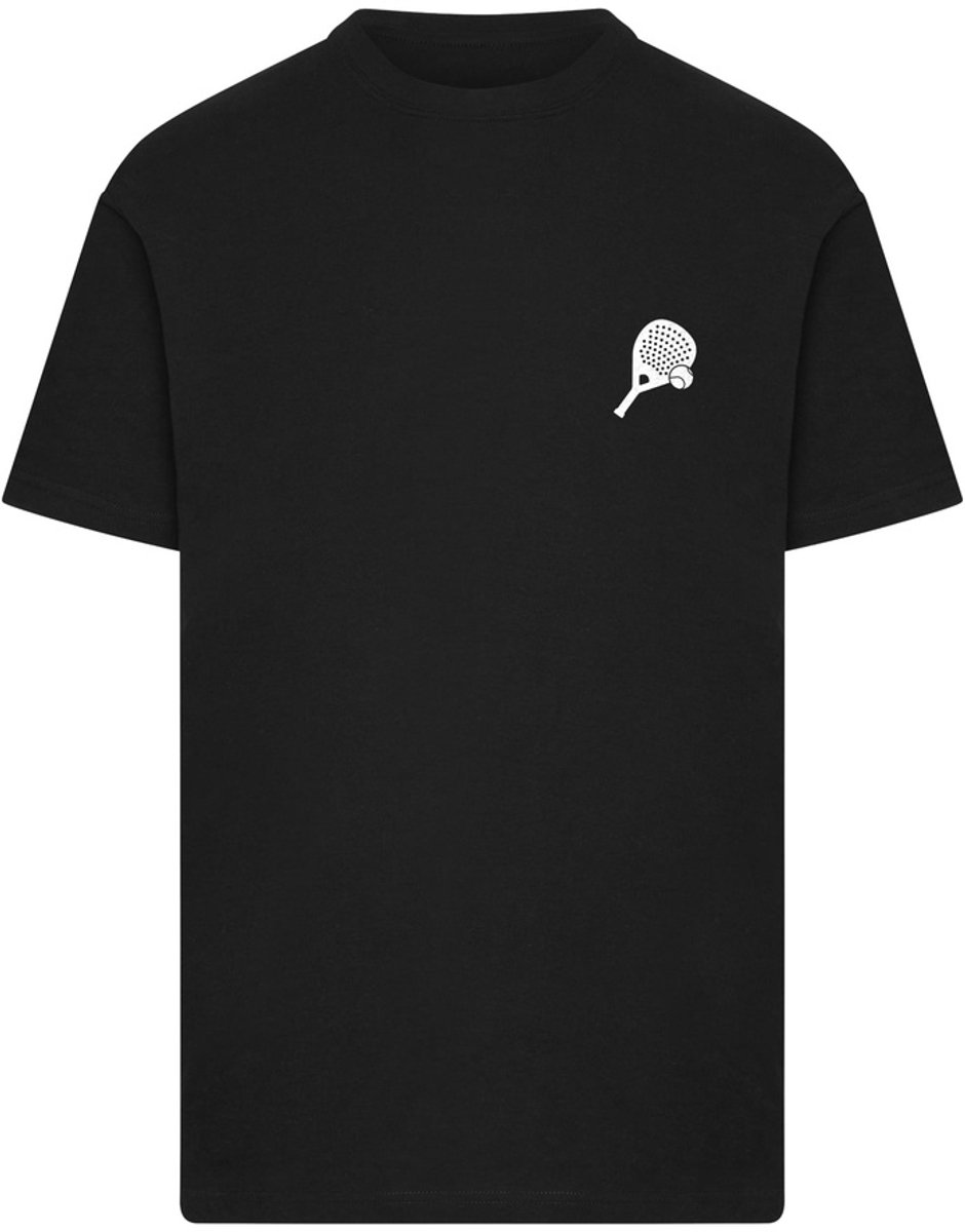 Mister Tee Padel Society Pro Player Padel Club Heren Tshirt 3XL Zwart