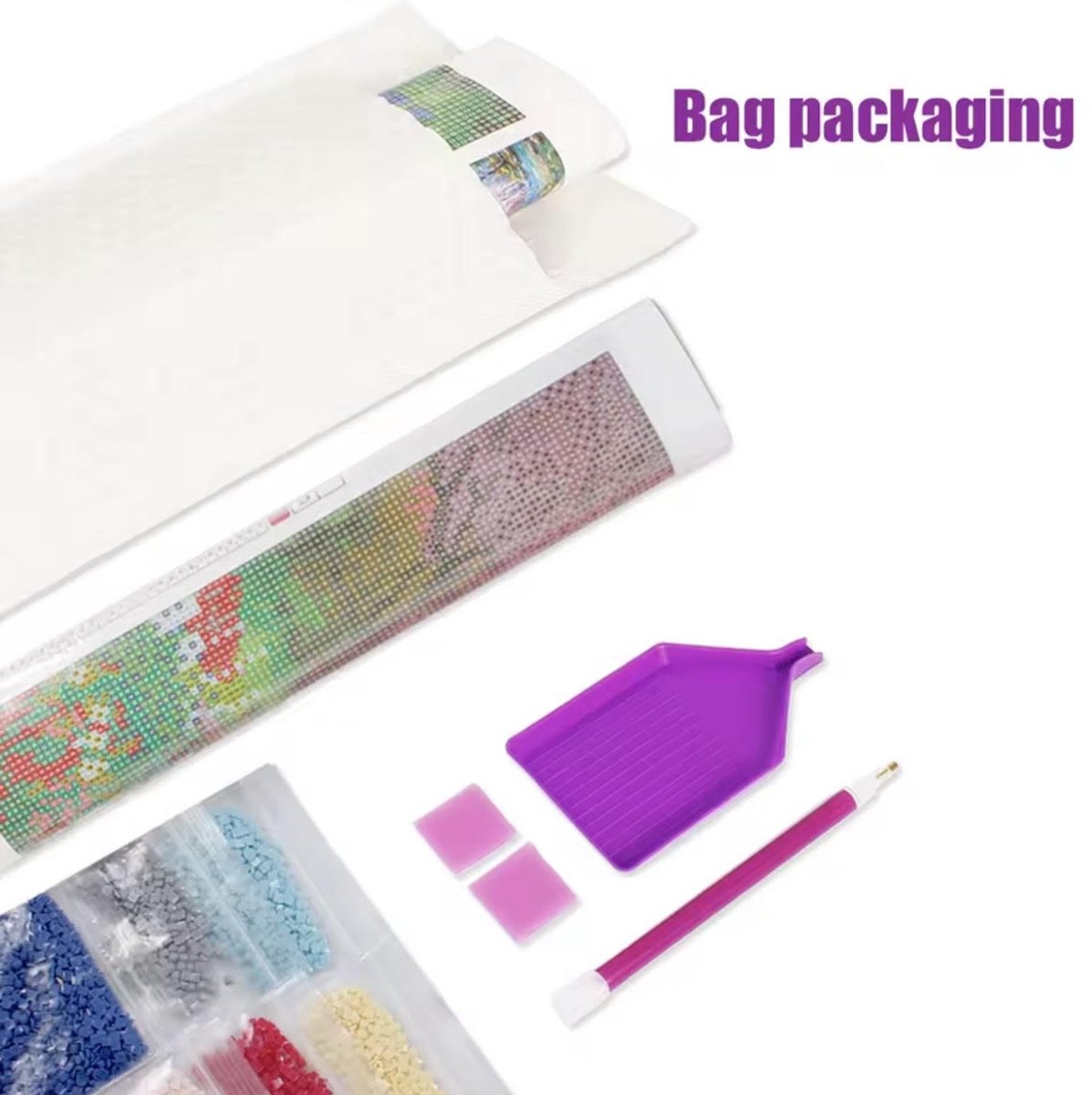 Diamond Painting Set 2 Stuks – 30x40 cm – Vierkante Steentjes – Complete Kit – Hobby & Creatief — afbeelding 4