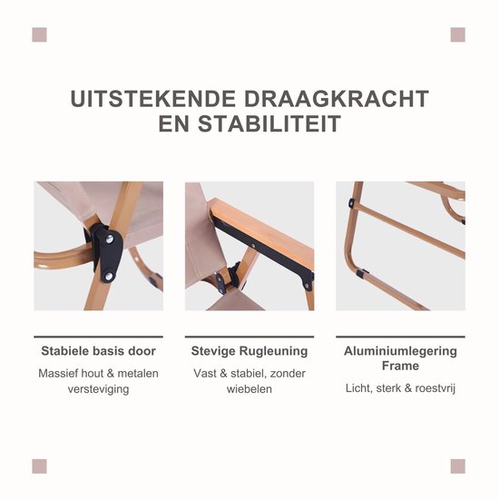 Lage Campingstoel - Vouwstoel - Opvouwbare Visstoel - Klapstoel met armleuningen - Compacte Visstoel - Lichtgewicht & Stevig tot 80kg - Zithoogte: 30cm - Relaxstoel voor buiten - Ideaal voor Camping, Strand & Tuin - Khaki — afbeelding 2