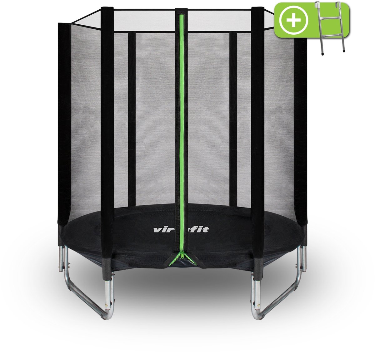 Bol.com VirtuFit Trampoline met Veiligheidsnet - 183 cm - Inclusief Gratis Trap - Extra Veilig - UV- en Weerbestendig - Voor Kin... aanbieding
