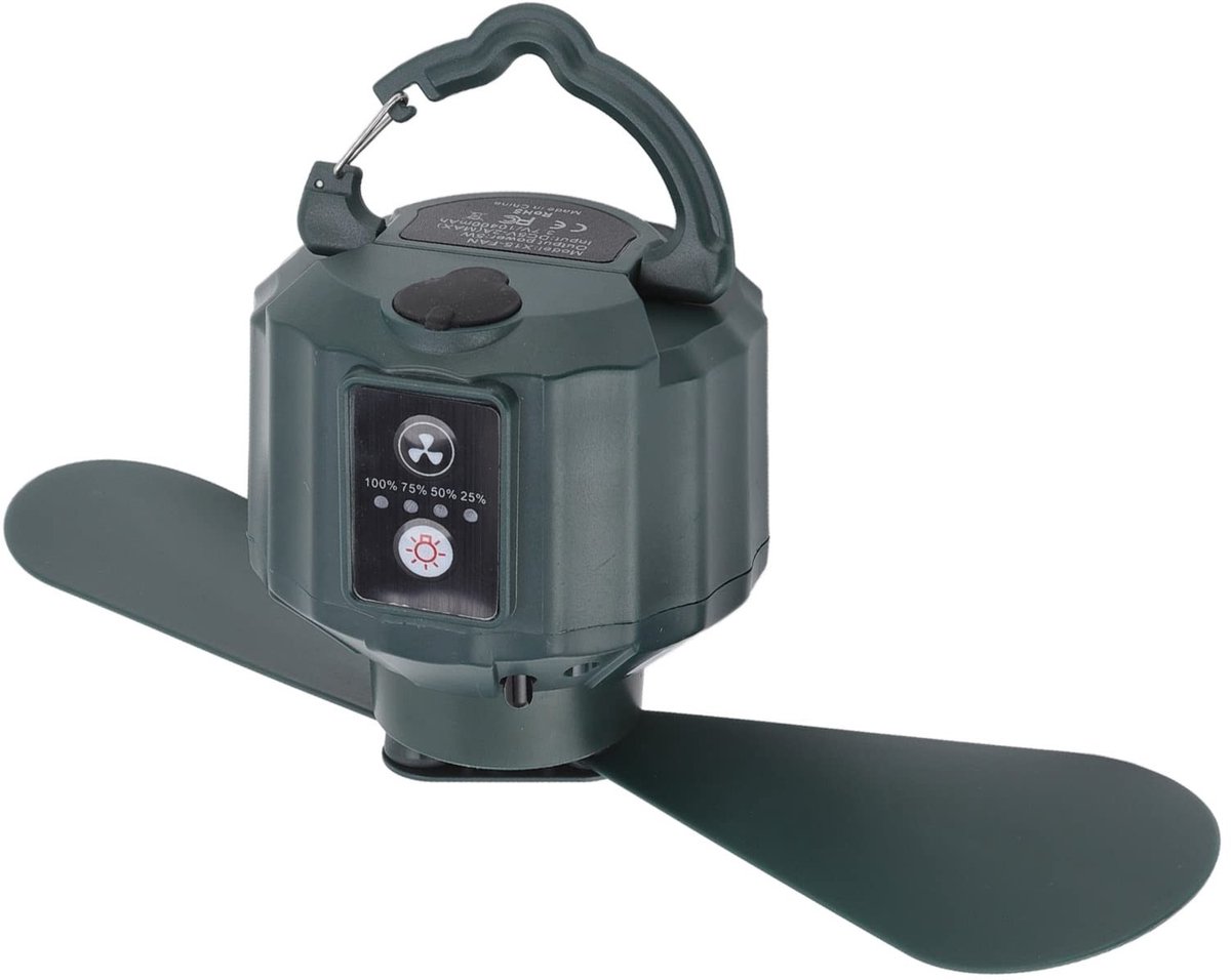 aladdien - Campingventilator - Draagbare ventilator - 10400 mAh batterij - Met afstandsbediening - Outdoor gebruik - Ideaal voor reizen