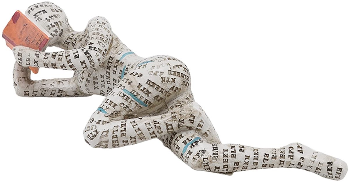 SPHProducts - Beeldje Lezende Vrouw - Creatieve Hars Sculptuur - Moderne Abstracte Kunst - Home Office Decoratie - Uniek Ornament - Geschikt voor Alle