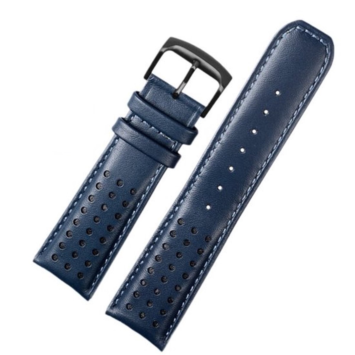 Geschikt voor Citizen Blue Angels horlogeband AT8020-03L AT9031-52L leren band 22mm - blauwe lijn
