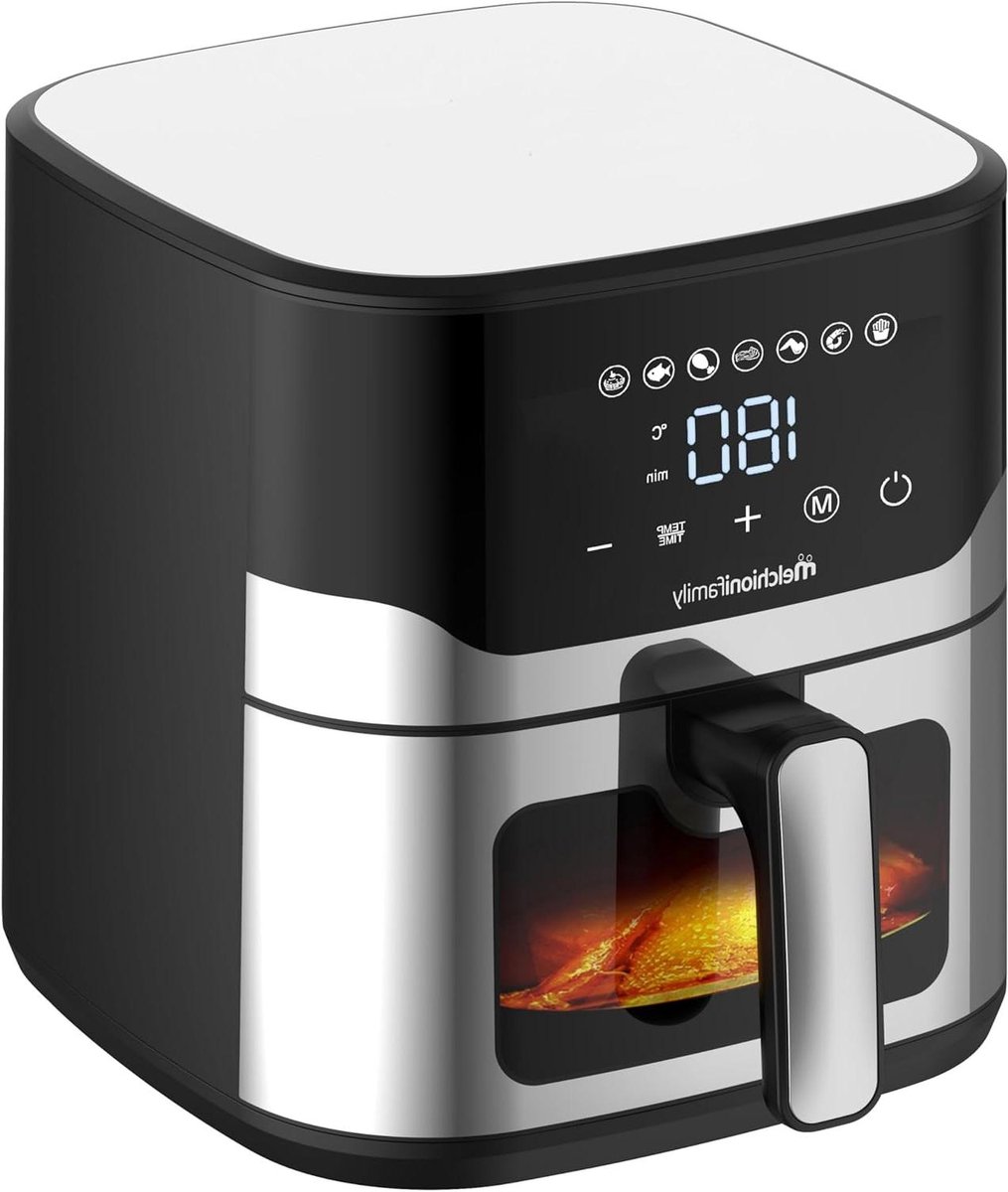 Airfryer - Hete Lucht Oven - Gezond Bakken - XL Capaciteit - 8 Liter - Zwart