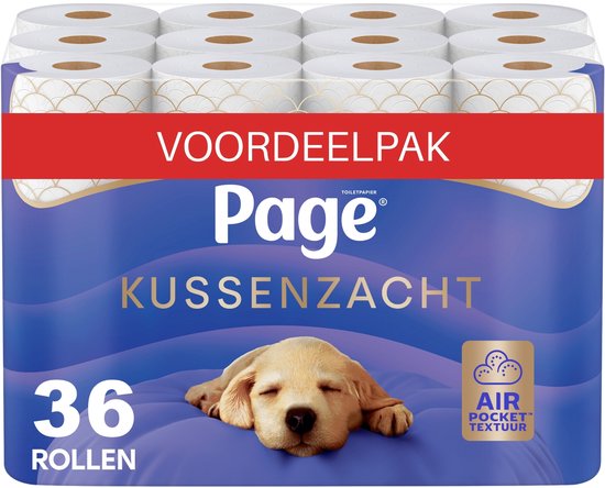 Page® toiletpapier - Kussenzacht wc papier - 36 rollen - Ultiem comfort - Voordeelverpakking