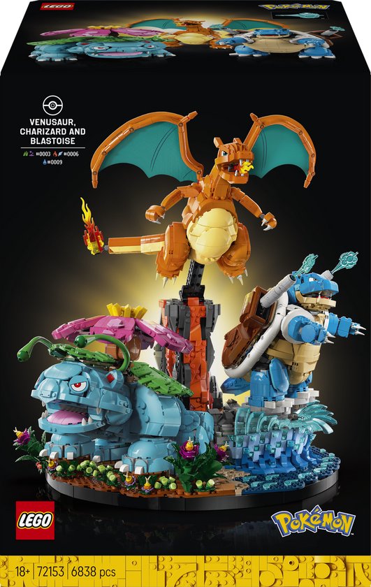 LEGO Pokémon Venusaur, Charizard en Blastoise - 72153