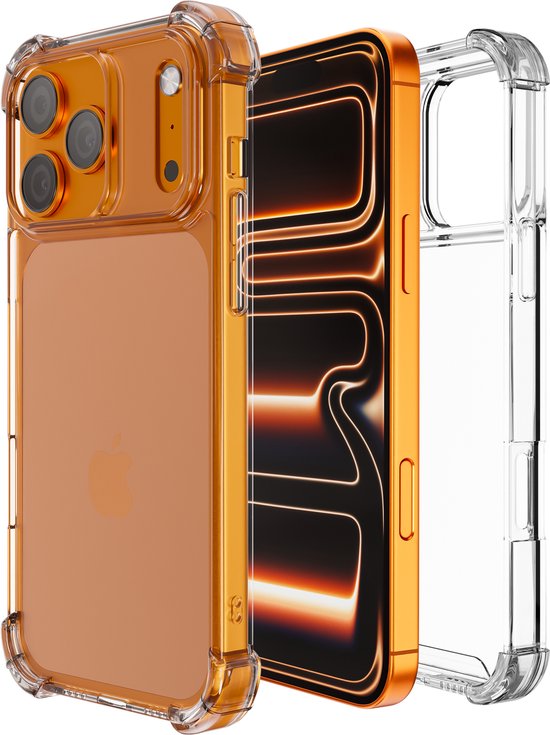 iTech telefoonhoesje geschikt voor Apple iPhone 17 Pro Max hoesje siliconen - backcover - optimale bescherming - Transparant