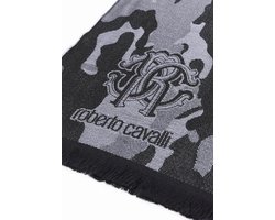 Roberto Cavalli - 100% Wool Leopard Camo Scarf Unisex | Authentic | Made in Italy | Appaloosa | Haute Couture | Luxury | Designer | Vintage | 100% wollen Sjaal met Luipaard Camouflage Print