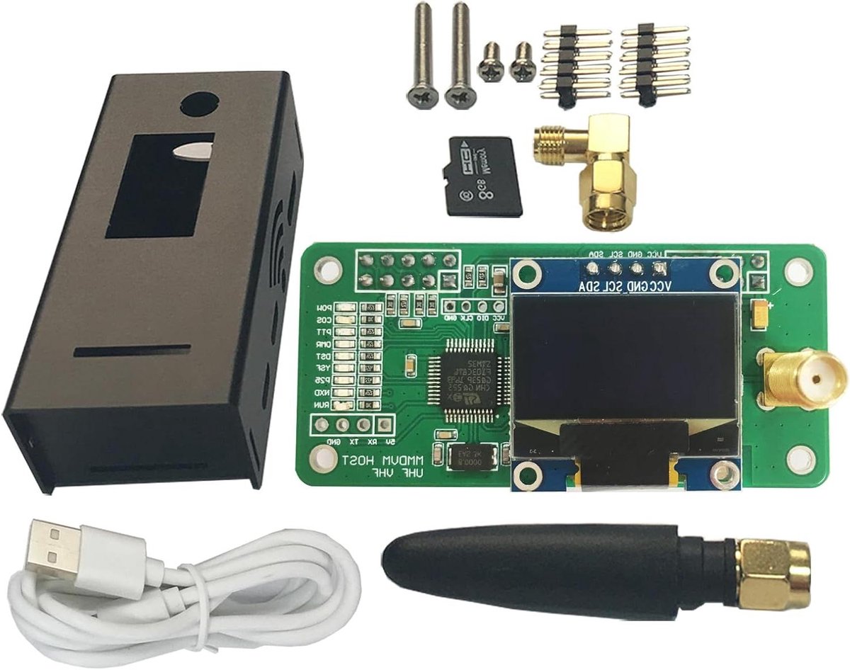 Hotspot met antenne - DMR Dstar Ysf - Digitale radio - Compacte behuizing - 8x8x3 cm - zwart