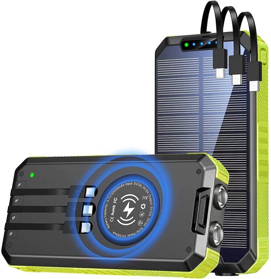 Solar Powerbank Charger - USB A, USB C - Solar - €64,95