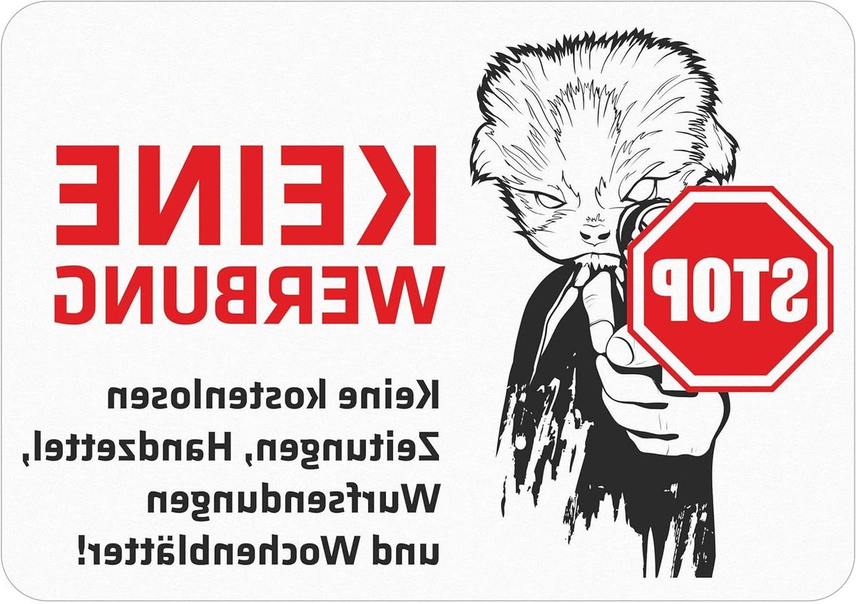 Brievenbus Stickers - Geen Reclame - Post Ontvangen - Zelfklevend Weerbestendig - 74x52 mm - Wit