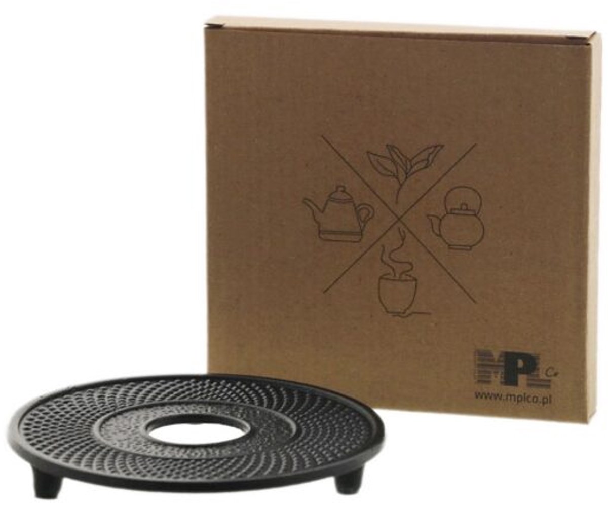 MPLCo - Gietijzeren Onderzetter - Hittebestendige Panonderzetter - Cast Iron Trivet - voor Pannen & Theepotten - Duurzaam & Antislip - Keuken Accessoire - Ø13 x 2 cm - Zwart