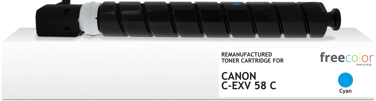 Freecolor - Vervangt Canon C-EXV58 Toner - Cyaan - 60.000 pagina's - Compatible