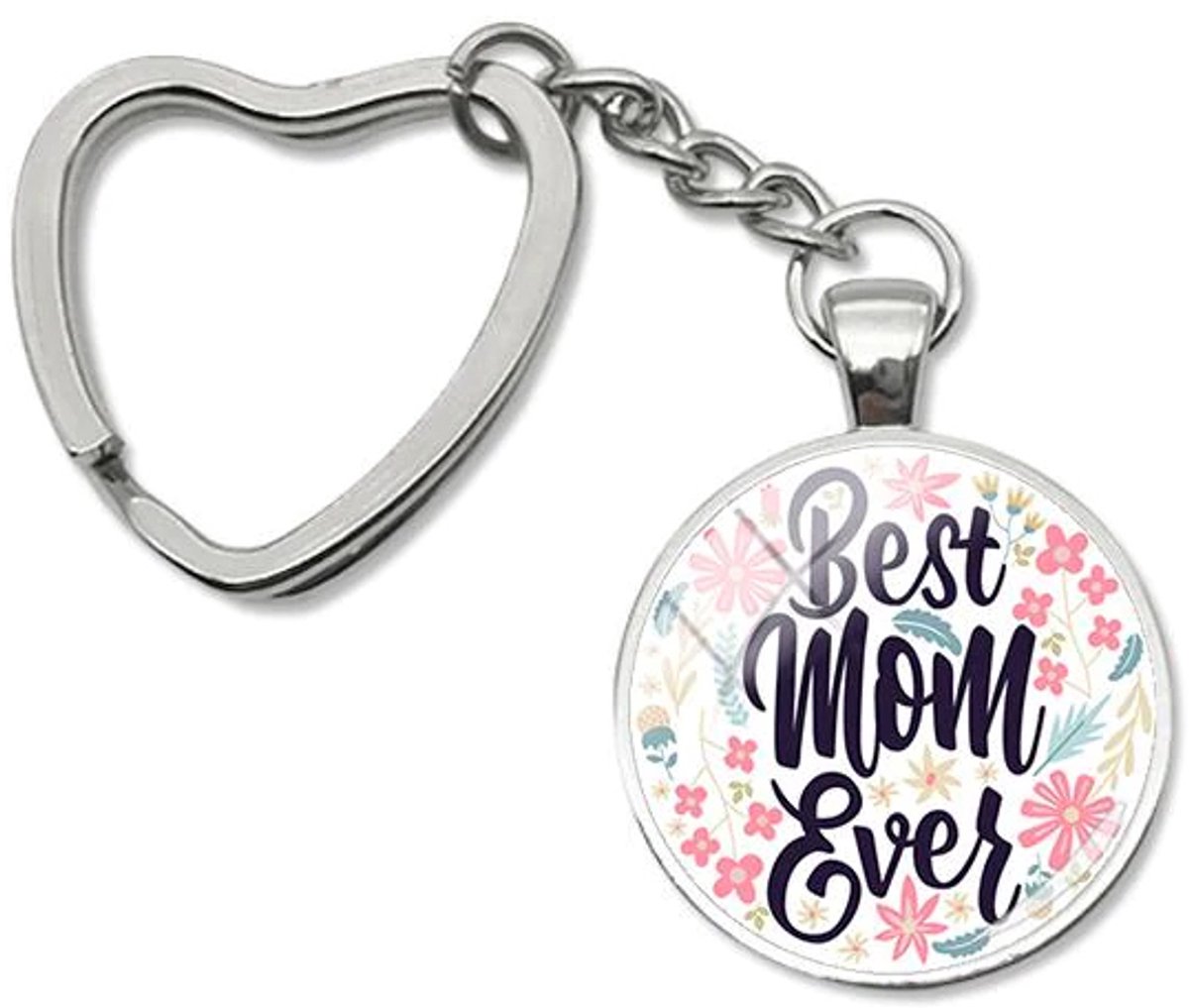 "Best mom ever" sleutelhanger - moederdag cadeau