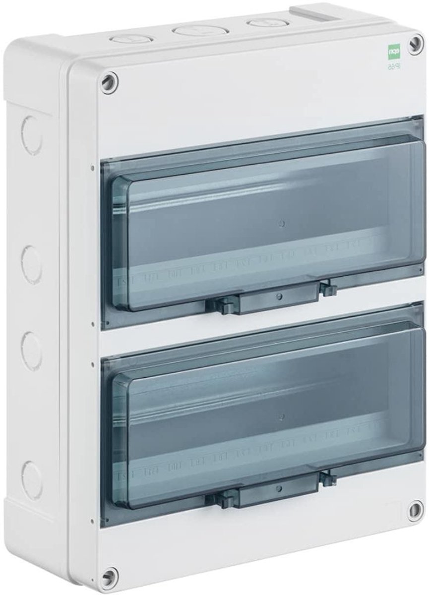 Zekeringkast - Verdeel kast - Vochtige ruimtes buiten - IP65 waterdicht - 26 modules - Lichtgrijs
