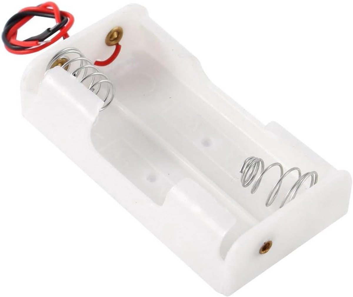 Batterij Houder - Dubbele AA - Apparaten Voeden - Veerklem Ontwerp - 56 x 30 x 13 mm - Wit