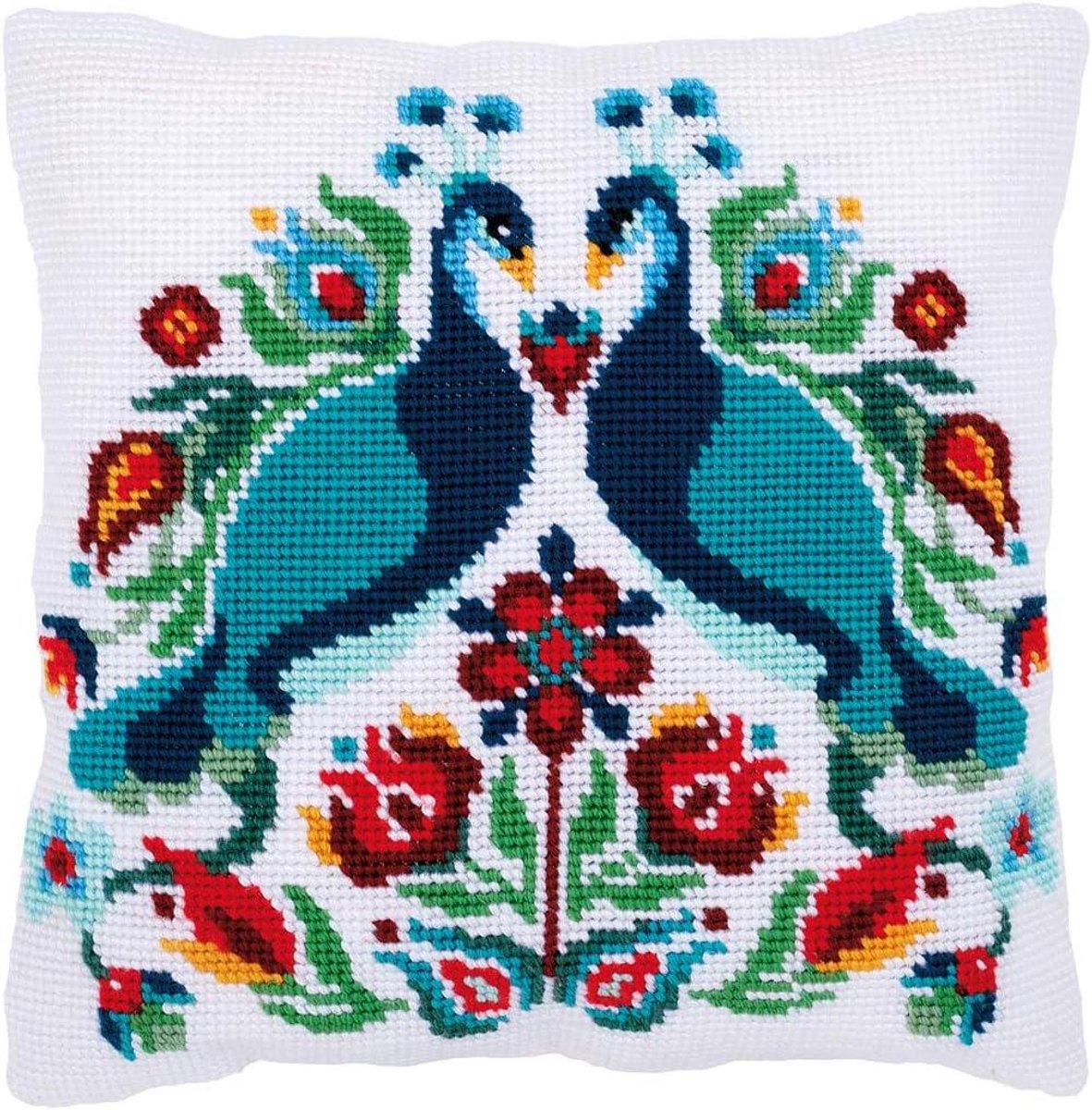 Borduurpakket Kussen - Gobelin Kussen - Handwerken Creatief - Voorgedrukt Patroon - 40x40 cm - Meerkleurig