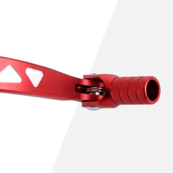 Schakelhendel Motorfiets - Vouwbare Versnellingspook - Trekken en Schakelen - Aluminiumlegering Duurzaam - 12mm Installatiegat - Rood van Merkloos — afbeelding 2