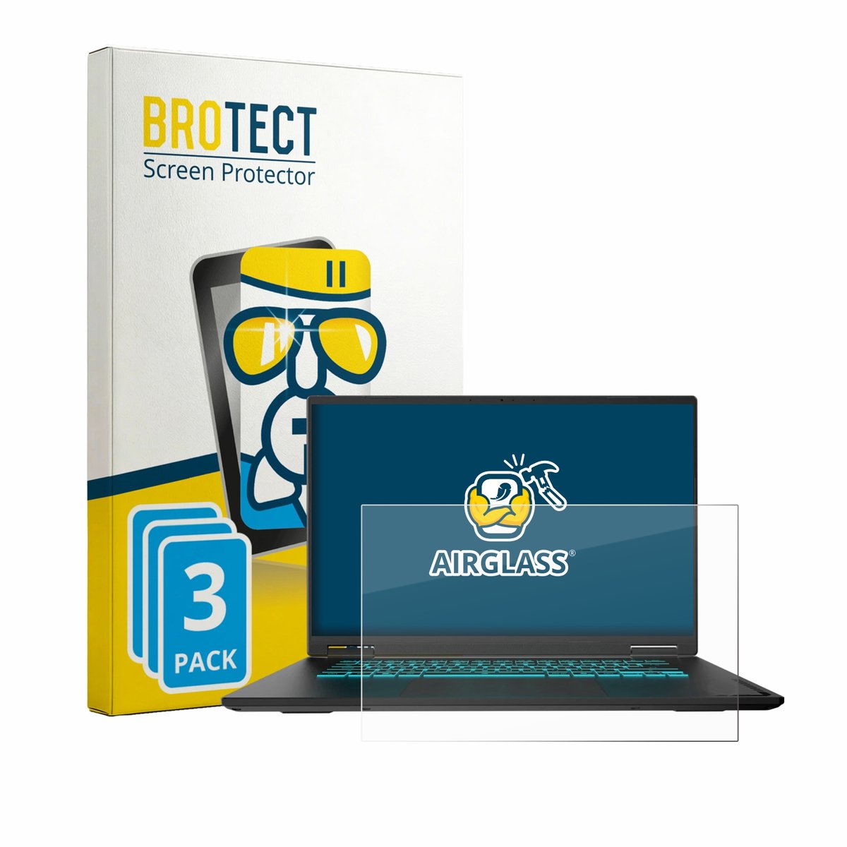 Screenprotector 3 Stuks voor Gigabyte Gaming A16 GA63H Beschermglas transparant