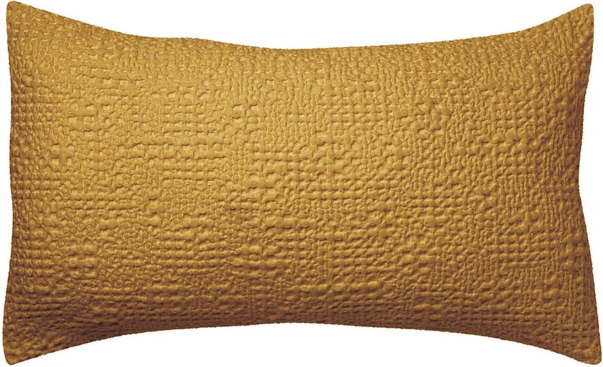 Kussen Tana Maïs - Decoratief Kussen - Extra Comfort - Honingraatstructuur - 40x65 cm - Geel