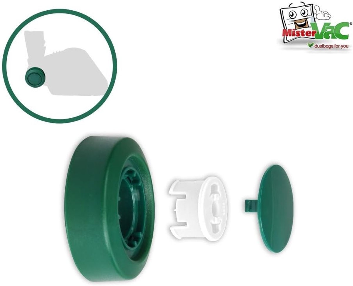 Wiel met velg - Reservewiel stofzuiger - Stofzuiger onderhoud - Specifiek voor tapijtborstel - 17 x 96 x 23 cm