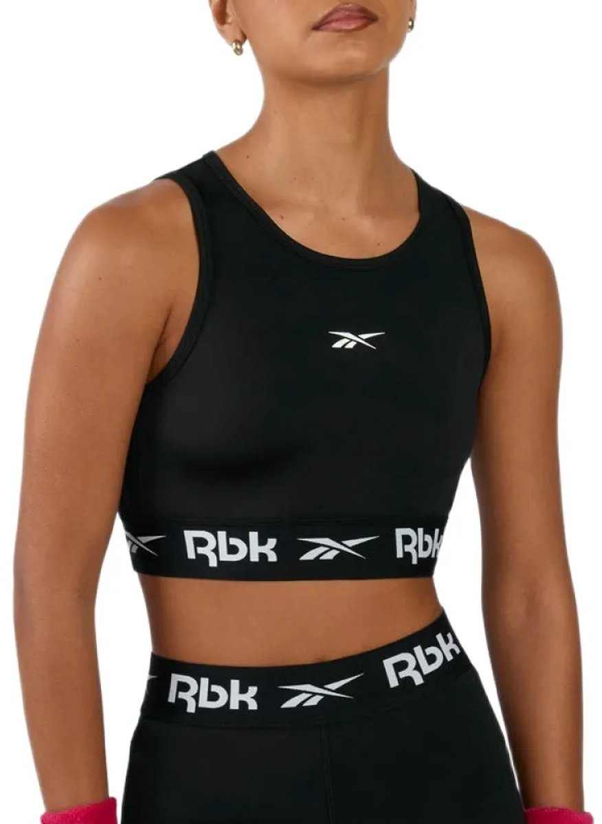 Reebok Cutout Sportbeha Zwart L Vrouw