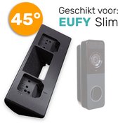 Made for EUFY Slim - 45° Hoekbeugel wig voor slimme camera deurbel // Type T8220 // Zwart Kunststof // Inclusief schroeven