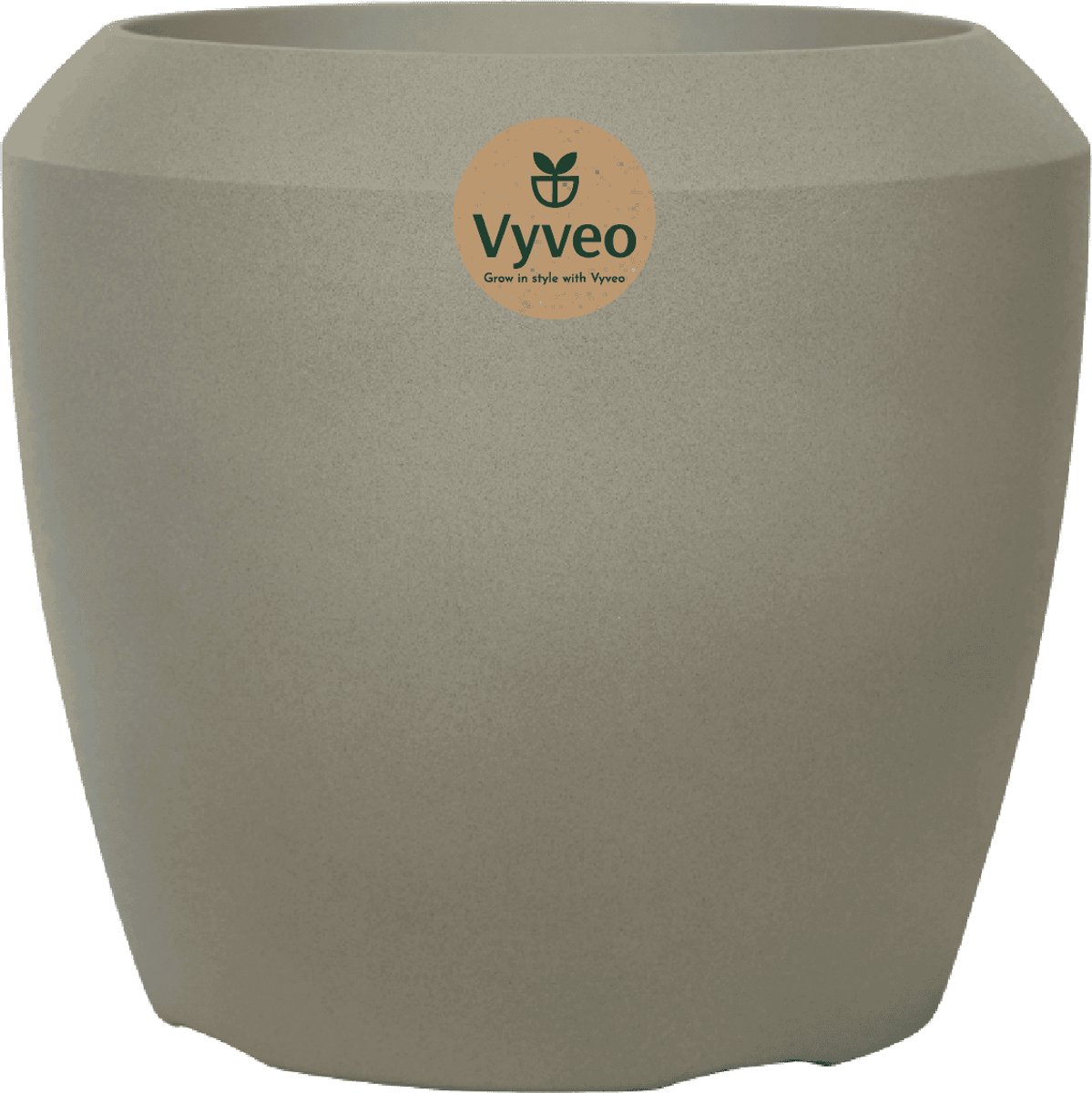 Vyveo - Bloempot Liora - 56x48 - Beige - Bloempot voor binnen en buiten - Lichtgewicht - Breukbestendig - Vorstbestendig - UV-bestendig