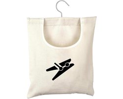 Hangende Mand voor Wasknijpers - Tas voor Roterende Wasknijpers met Haken .