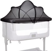 Klamboe - Muggennet - Klamboebed - Opvouwbaar - Reiswieg Muggennet met Rits - 60 x 105 cm - Zwart