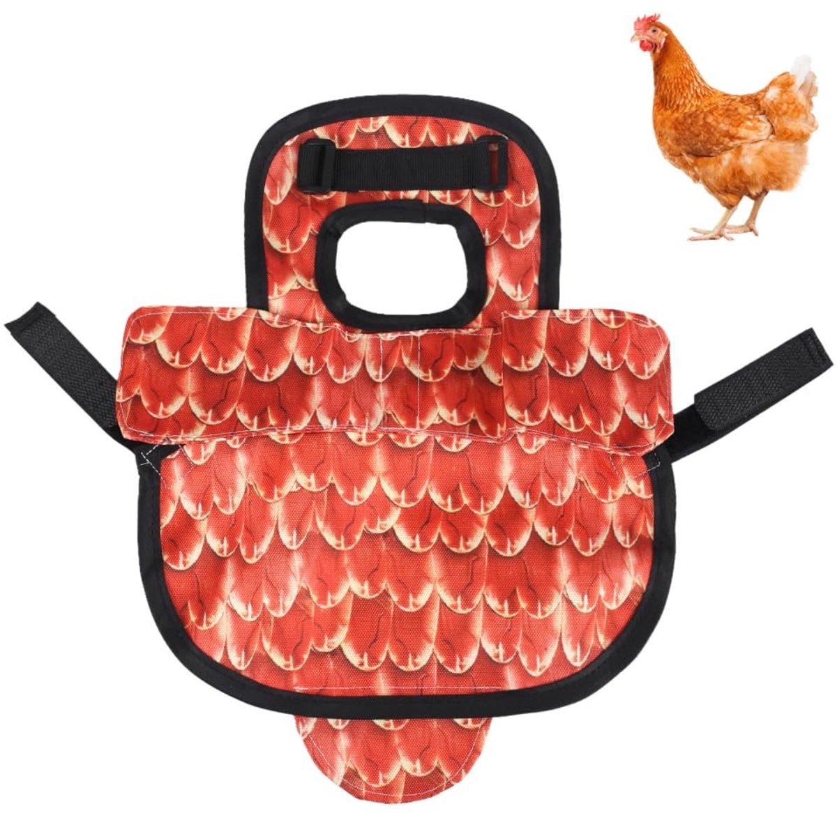 NTH products- Kippenzadel met verstelbare bandjes - Kippenaccessoires - Pluimvee bescherming - Verenbescherming - Duurzaam materiaal - Geschikt voor buiten - Kippenbescherming