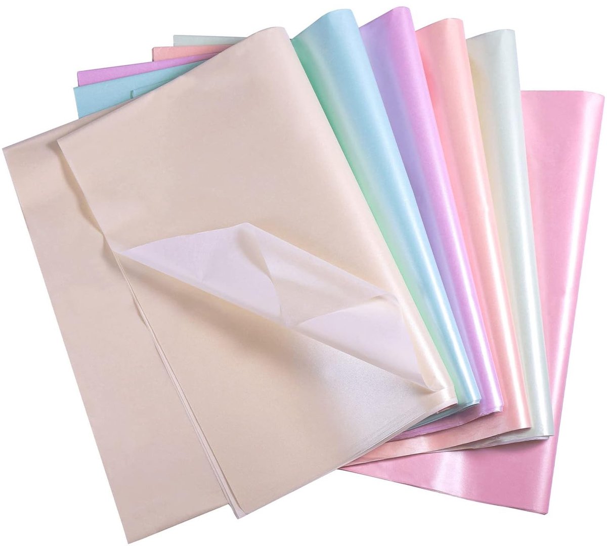 MTTproducts- Cadeaupapier 30 Stuks Metallic Kleuren - Biologisch Afbreekbaar Vellen - 50x70 cm - Glanzend en Mat - Voor Verjaardag/Bruiloft - Ambachten en Decoraties - Weefselpapier