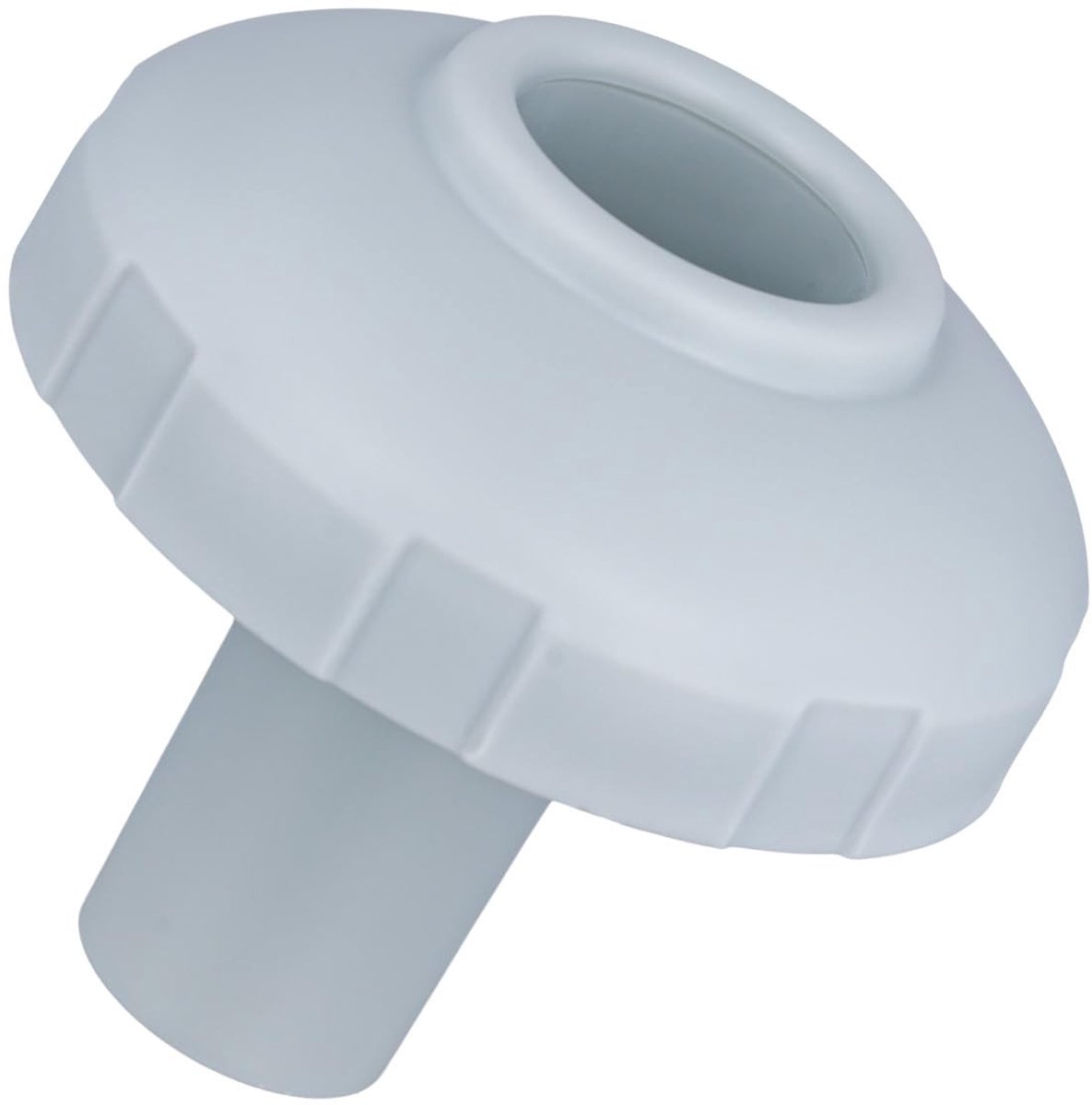 MTTproducts- Zwembad Inlaat/Uitlaat Mondstuk Lichtgrijs - 32mm Connector - Zeef Connector - Vervangingsonderdeel - Geschikt voor Intex - Afmetingen 9x8,5x2,7cm - Zwembadconnector