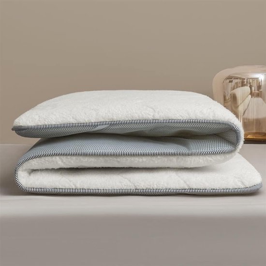 Japanse Vloermatras - Futon slaapmat - Comfortabel slapen - Opvouwbaar en draagbaar - 80x190cm - Wit — afbeelding 4