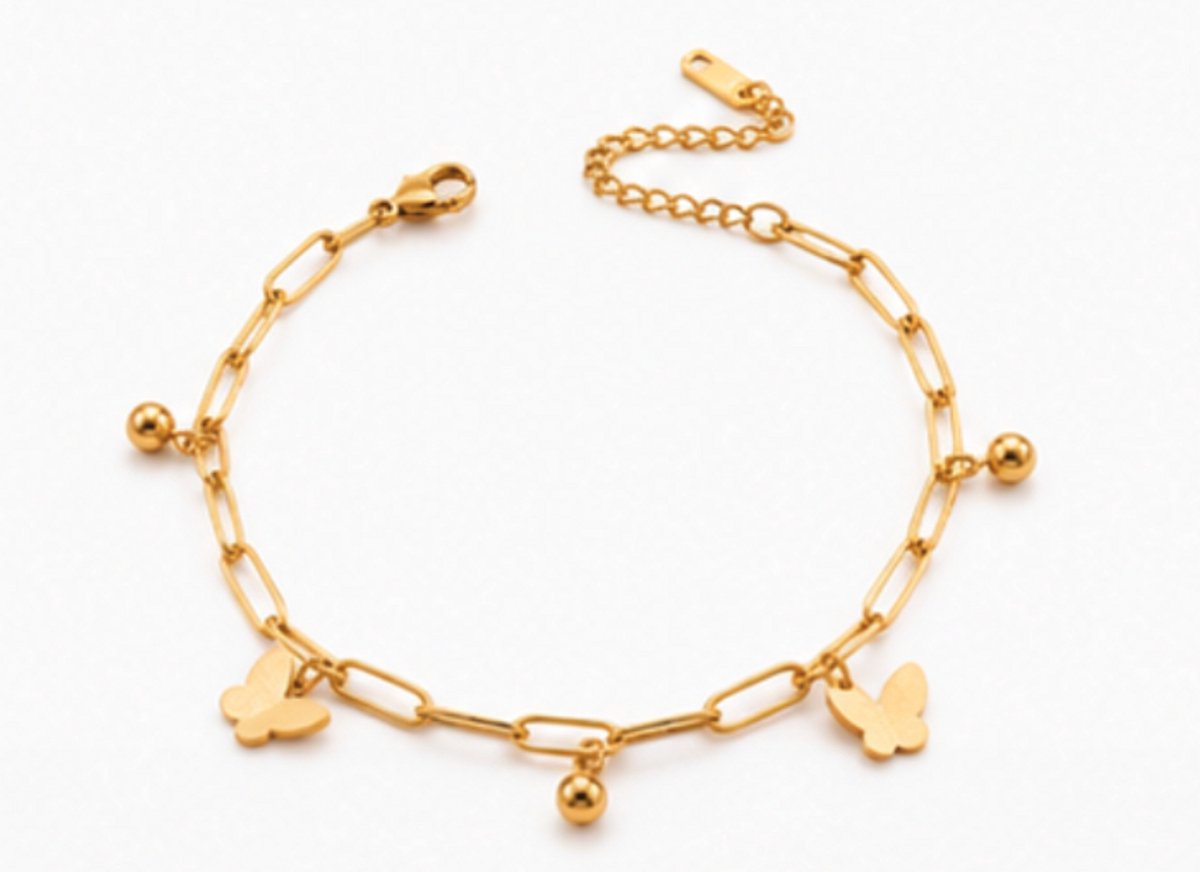 Armband - Goudkleurig- verguld - dames - Vrouwen - feest sieraden - verjaardag cadeau - cadeau - vakantie