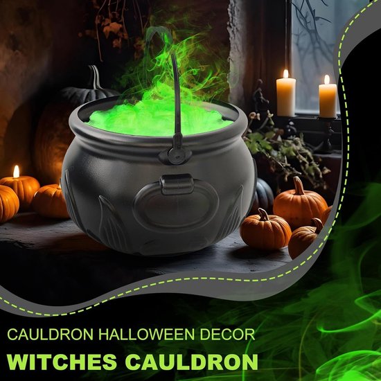 Heksenketel Halloween - Decoratieve Serveerpot - Feest Eten Bereiden - Versterkt Fantasy Uitstraling - 25x165 cm - Zwart — afbeelding 5