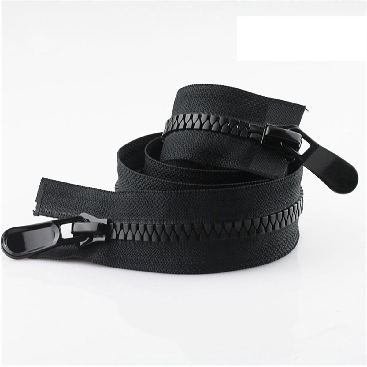 Nylon Ritsen - Open-End Rits - Kleding Reparatie - Dubbele Slider - 70 cm - Wit