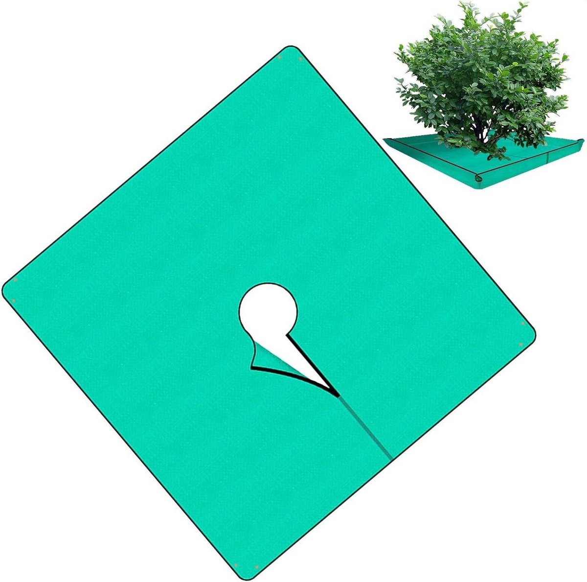 Tuingrondzeil - Afdekzeil - Tuinonderhoud - Waterdicht en Wasbaar - 179x175cm - Zwart