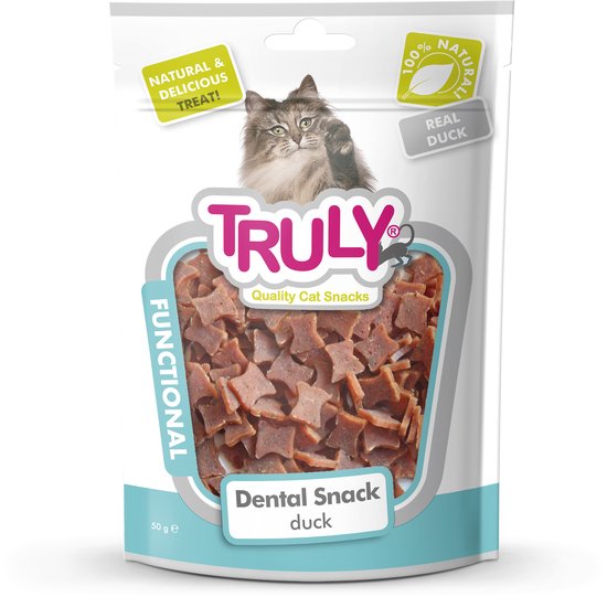Truly Cat Snacks Mondverzorging met Eend - 20 x 50 gr - Voordeelverpakking