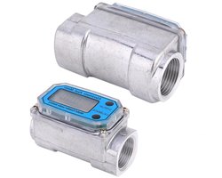 Digitale flowmeter mini met turbine voor brandstof, meetbereik van 10 tot 200 liter, 1 NPT-aansluiting, nauwkeurige vloeistofmeting