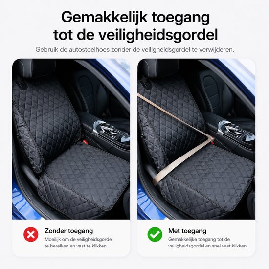BOTC Autostoel Beschermer - Organizer voor Kinderen - Autostoel Beschermer Antislip - Zwart — afbeelding 2