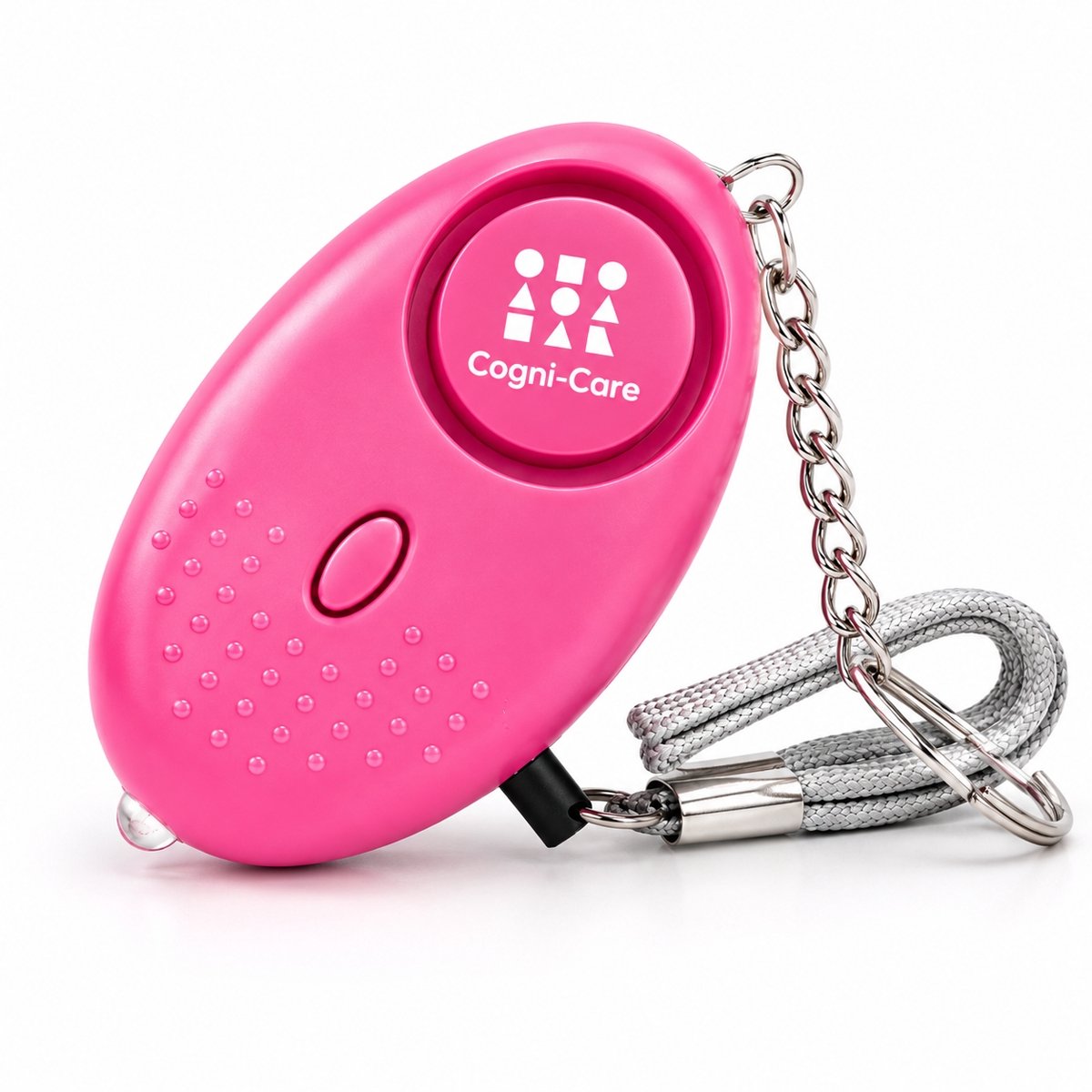 Veiligheidsalarm- zelfverdediging-130DB- sleutelhanger- Donker roze