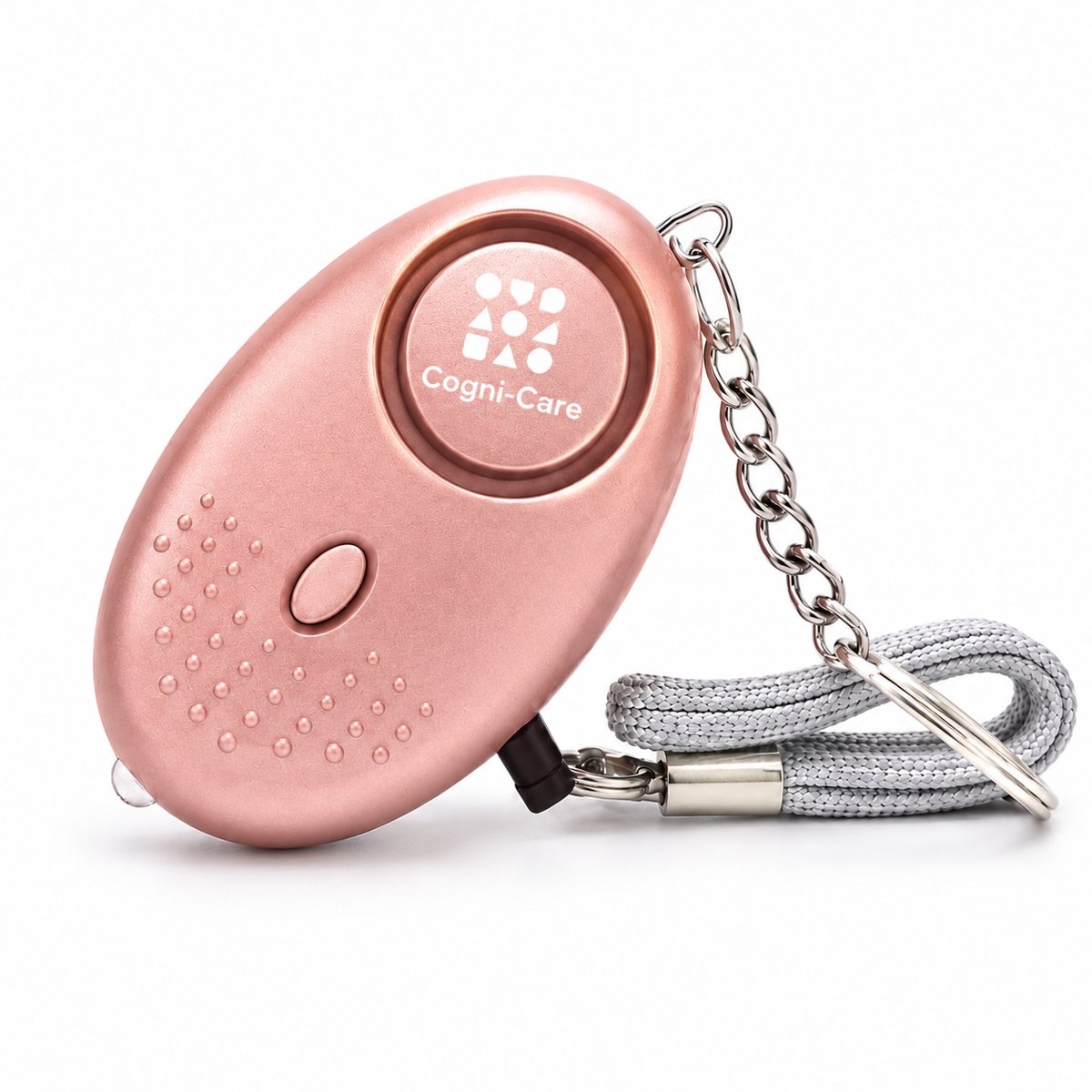 Veiligheidsalarm- zelfverdediging-130DB- sleutelhanger- Goud roze